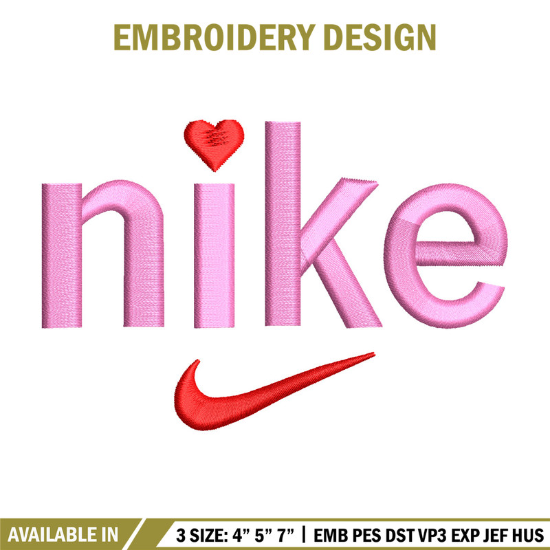 Nike x pink embroidery design, Nike embroidery, Nike design, Embroidery shirt, Embroidery file, Digital download.jpg