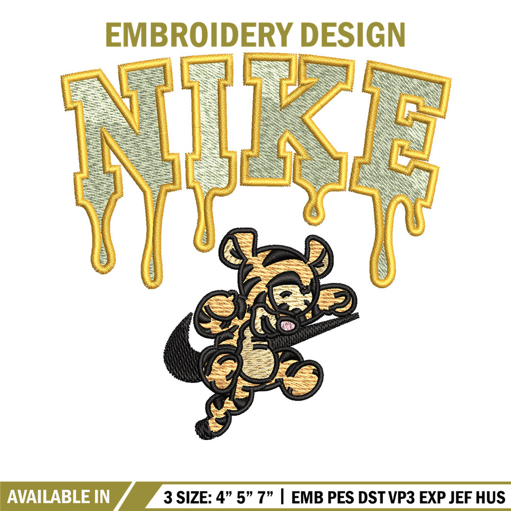 Nike x tigger embroidery design, Pooh embroidery, Nike design, Embroidery shirt, Embroidery file, Digital download.jpg