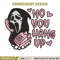 No You Hang Up Scream Embroidery design, Horror Embroidery, logo design, Embroidery File, logo shirt, Digital download..jpg