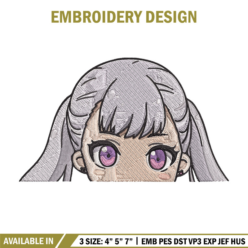 Noelle Peeker Embroidery Design, Black clover Embroidery, Embroidery File, Anime Embroidery,Anime shirt,Digital download.jpg