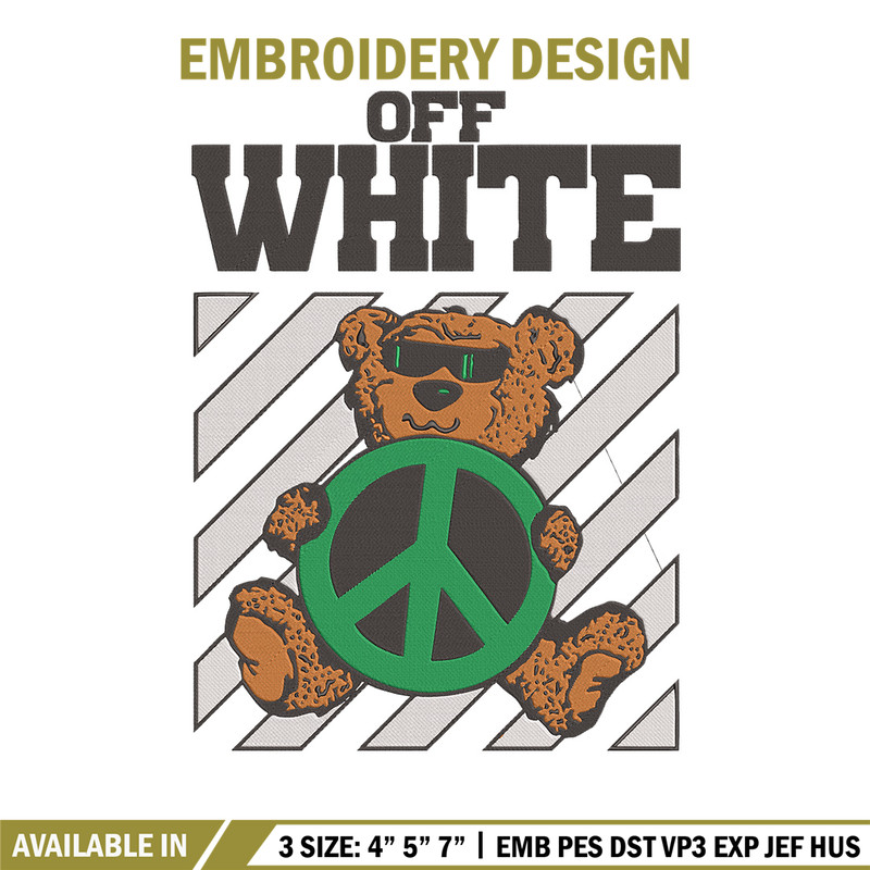 Off white Embroidery Design, Bear Embroidery, Embroidery File, Anime Embroidery, Anime shirt, Digital download.jpg