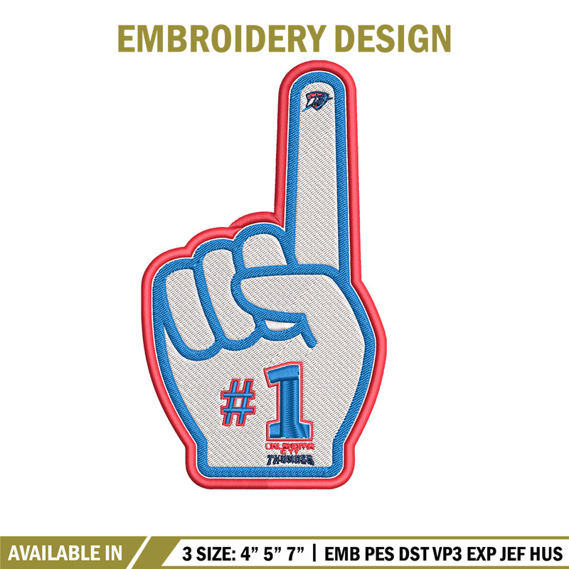 Oklahoma City Thunder no 1 embroidery design, NBA embroidery,Sport embroidery,Embroidery design, Logo sport embroidery.jpg