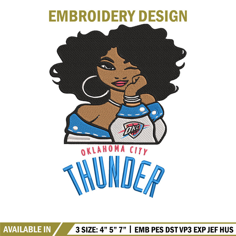 Oklahoma Thunder girl embroidery design, NBA embroidery, Sport embroidery, Embroidery design, Logo sport embroidery..jpg