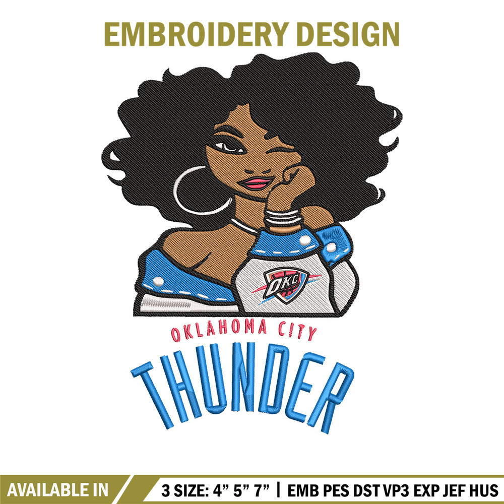 Oklahoma Thunder girl embroidery design, NBA embroidery, Sport embroidery, Embroidery design, Logo sport embroidery.jpg