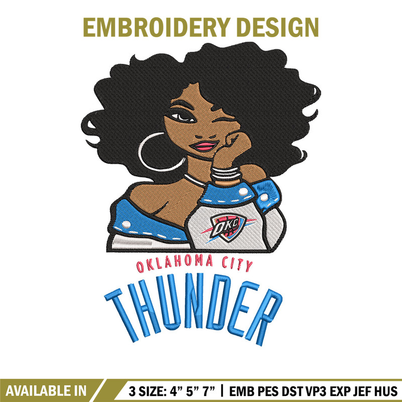 Oklahoma Thunder girl embroidery design, NBA embroidery, Sport embroidery, Embroidery design, Logo sport embroidery.jpg