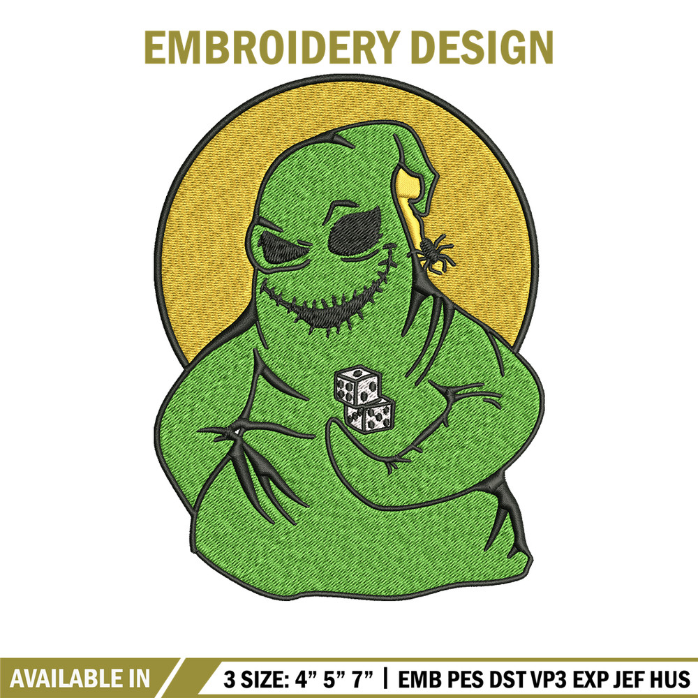 Oogie Boogie Embroidery design, Oogie Boogie Embroidery, halloween design, Embroidery File, Digital download..jpg