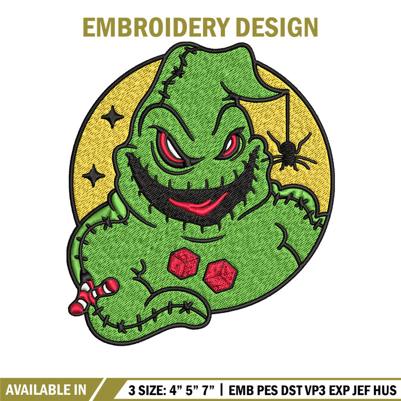 Oogie Boogie laugh Embroidery design, Oogie Boogie Embroidery, halloween design, Embroidery File, Digital download..jpg