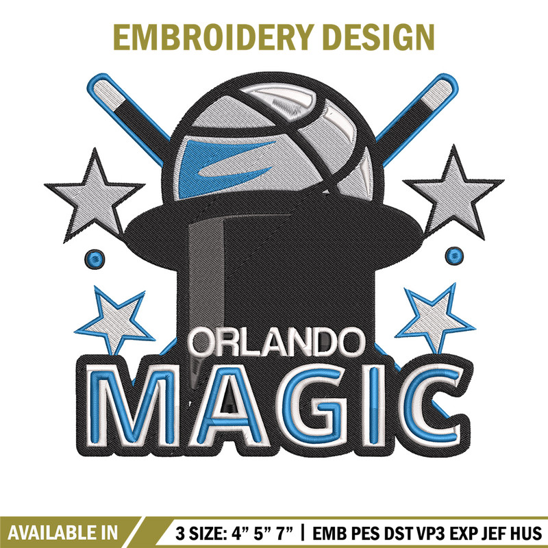 Orlando Magic logo embroidery design,NBA embroidery, Sport embroidery, Embroidery design, Logo sport embroidery.jpg
