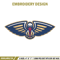 Orleans Pelicans logo embroidery design, NBA embroidery, Sport embroidery, Embroidery design, Logo sport embroidery.jpg