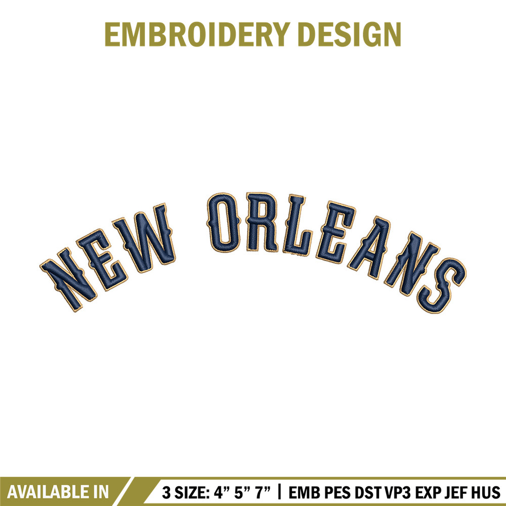 Orleans Pelicans logo embroidery design,NBA embroidery, Sport embroidery, Embroidery design, Logo sport embroidery.jpg
