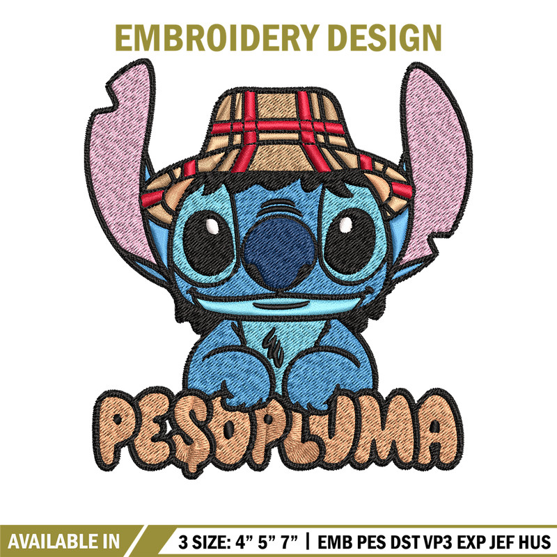 Peso Pluma Stitch Embroidery design, Peso Pluma Stitch Embroidery, cartoon design, Embroidery File, Digital download..jpg