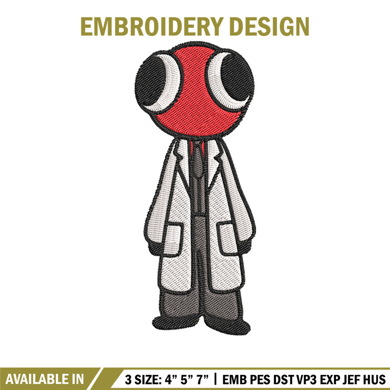 Red Rainbow Embroidery Design, Rainbow Friends Embroidery, Embroidery File, Anime Embroidery, Digital download.jpg