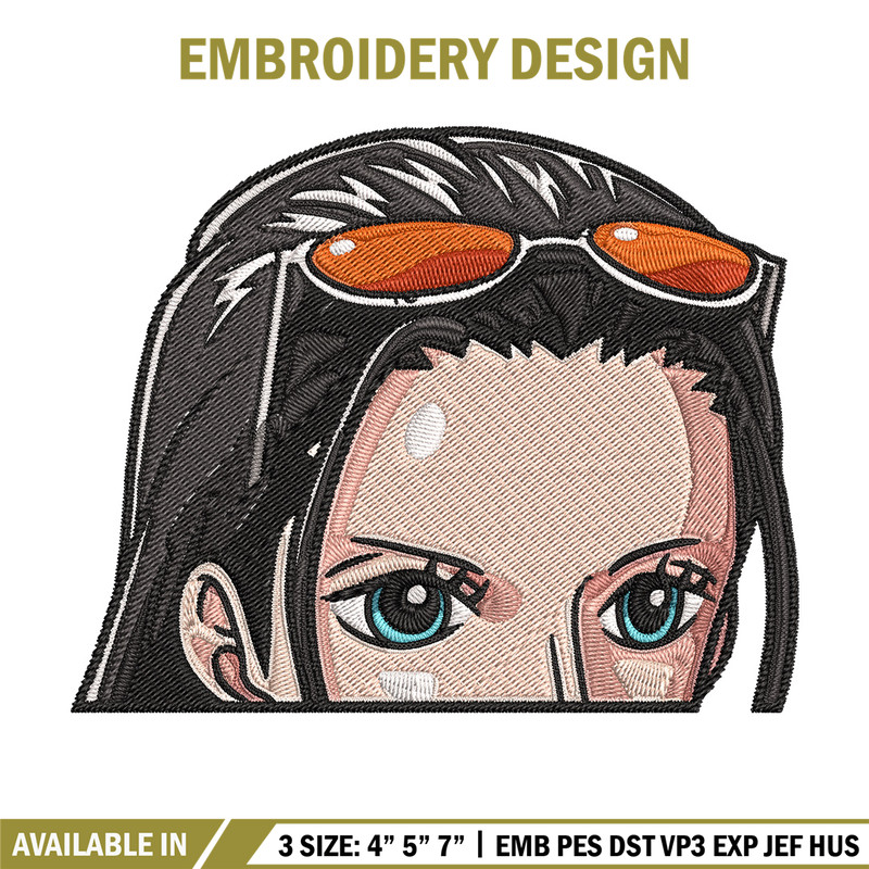Robin Peeker Embroidery Design, One piece Embroidery, Embroidery File, Anime Embroidery, Anime shirt, Digital download.jpg