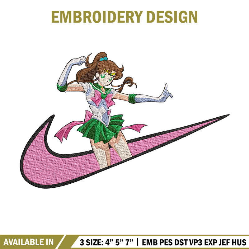 Sailor Jupiter Embroidery Design, Sailor moon Embroidery, Embroidery File, Nike Embroidery, Anime shirt,Digital download.jpg