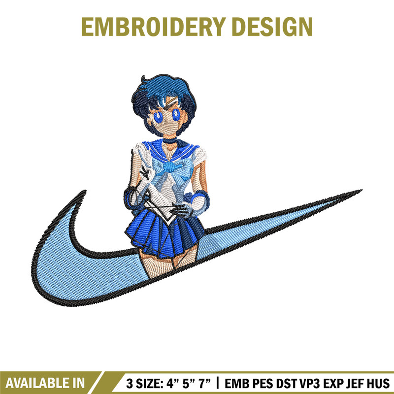 Sailor Mercury Embroidery Design, Sailor Moon Embroidery, Embroidery File,Nike Embroidery, Anime shirt, Digital download.jpg