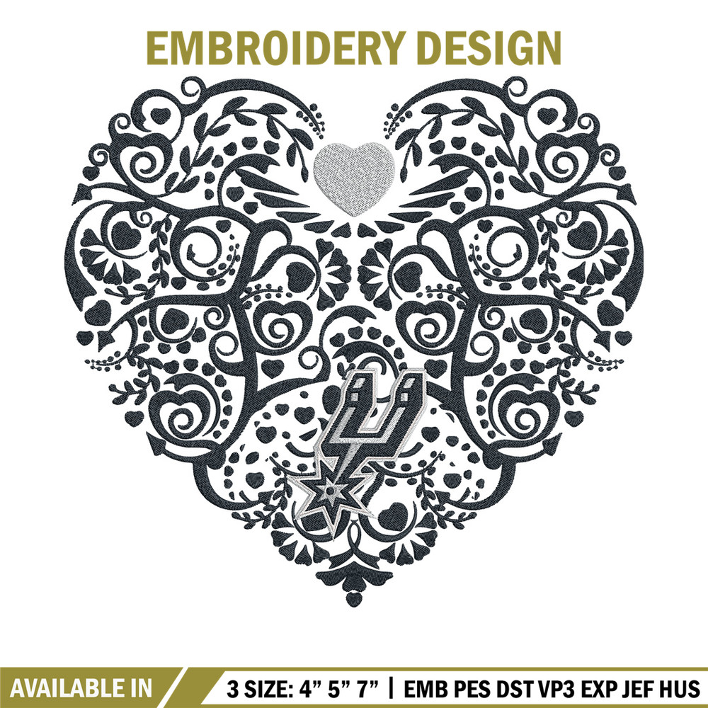 San Antonio Spurs heart embroidery design, NBA embroidery,Sport embroidery,Embroidery design,Logo sport embroidery.jpg