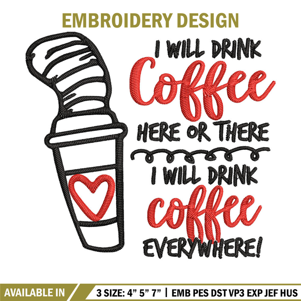 Seuss Day Drink Coffee Embroidery Design, Dr seuss Embroidery, Embroidery File, Embroidery design, Digital download..jpg