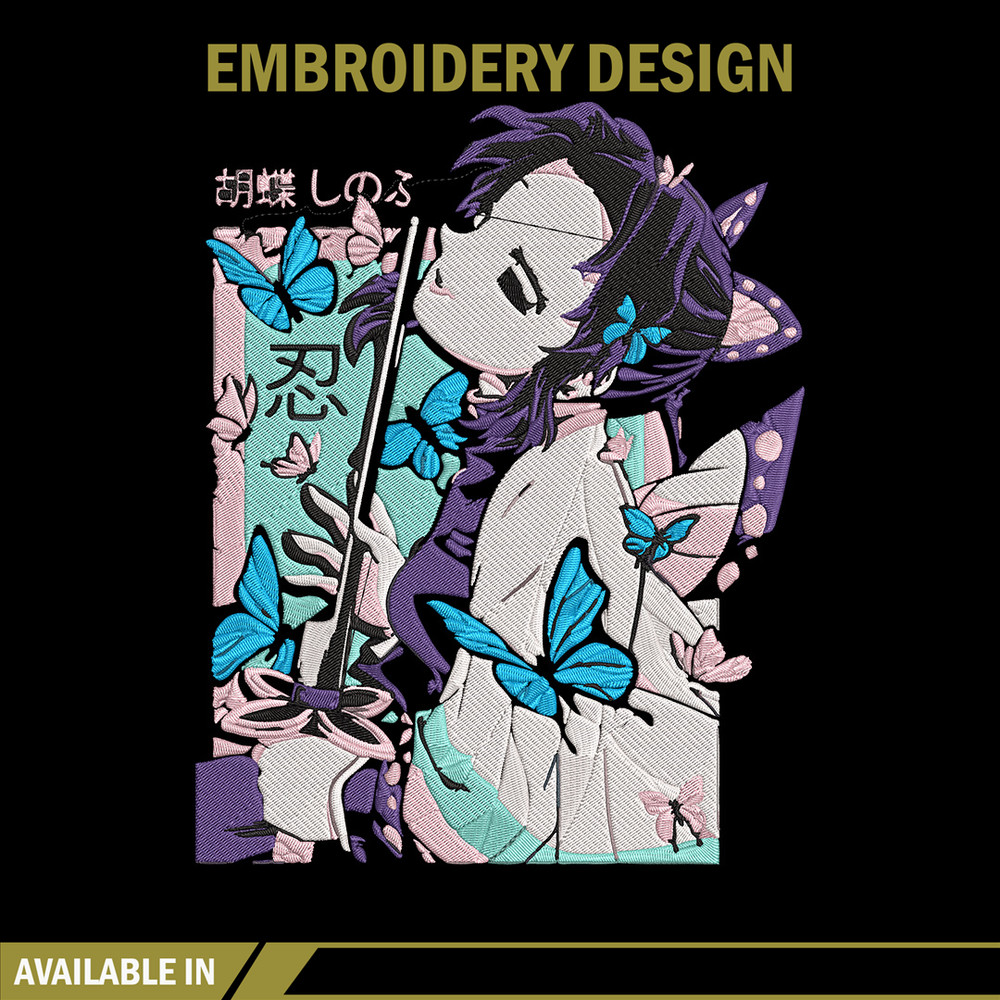 Shinobu poster Embroidery Design, Demon slayer Embroidery,Embroidery File, Anime Embroidery,Anime shirt,Digital download.jpg