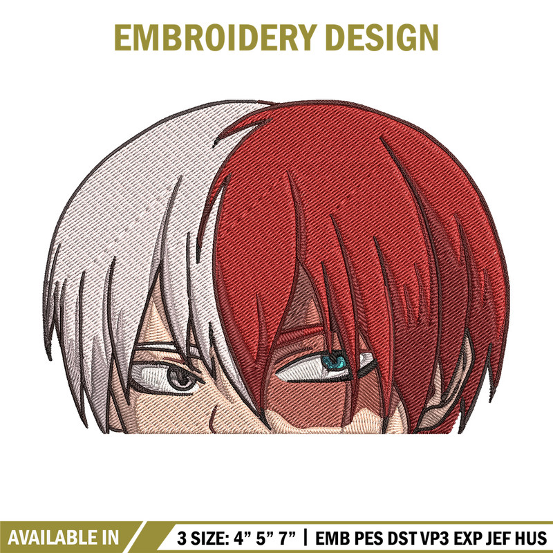 Shouto Peeker Embroidery Design, Mha Embroidery, Embroidery File, Anime Embroidery,Anime shirt, Digital download.jpg