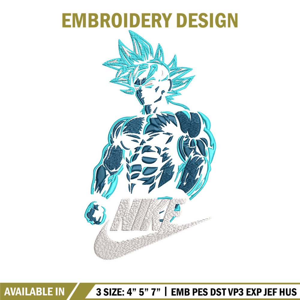 Son Goku Super Saiyan Blue Nike Embroidery design, Dragon ball Embroidery, Nike design, anime shirt, Instant download..jpg