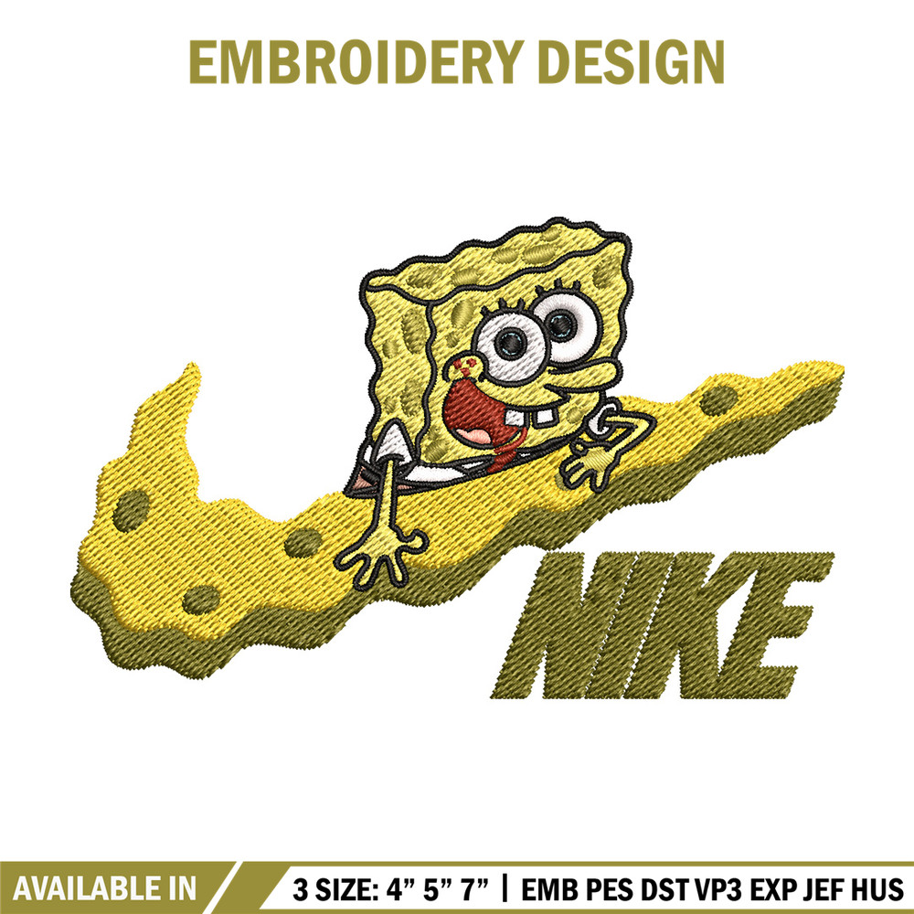 Spongebob nike Embroidery Design, Nike Embroidery, Brand Embroidery, Embroidery File, Logo shirt, Digital download.jpg