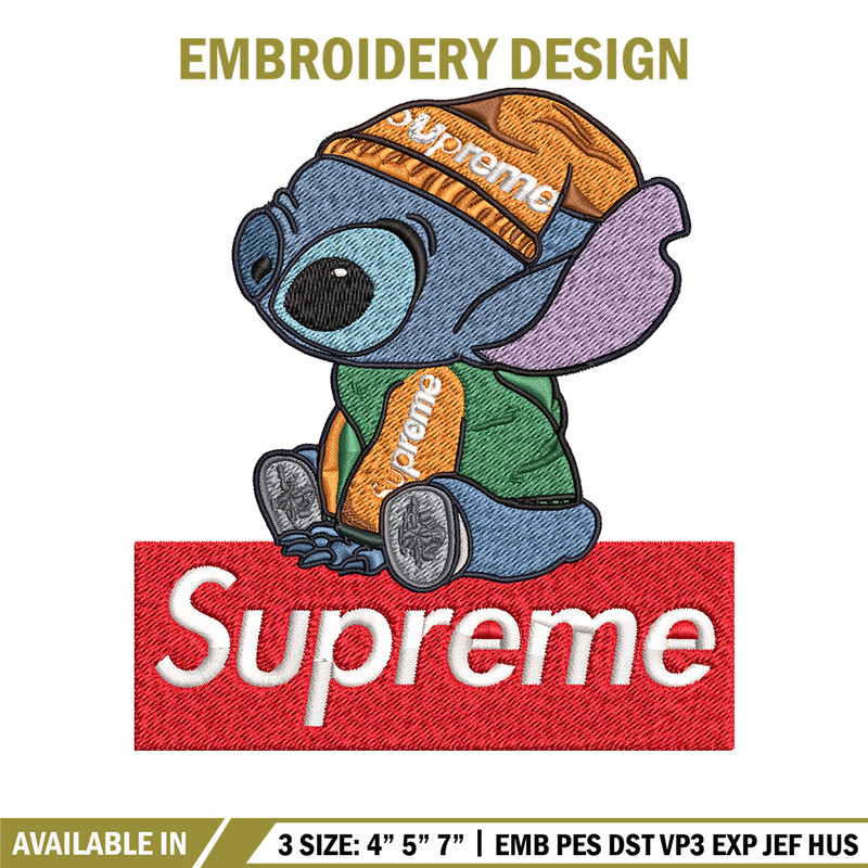 Stitch Supreme Cool Embroidery design, cartoon Embroidery, cartoon design, Embroidery File, Digital download..jpg