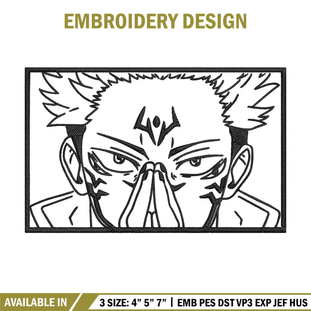 Sukuna box Embroidery Design, Jujutsu Embroidery, Embroidery File, Anime Embroidery, Anime shirt, Digital download.jpg