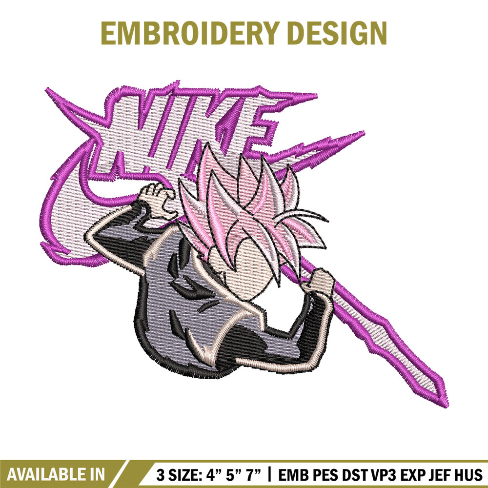 Super Saiyan rose embroidery design, Dragon ball embroidery, Nike design, anime design, anime shirt, Digital download.jpg