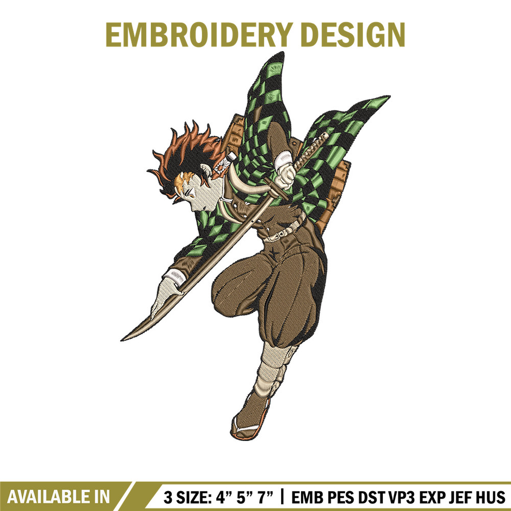 Tanjiro Embroidery Design, Demon slayer Embroidery, Embroidery File, Anime Embroidery, Anime shirt, Digital download..jpg