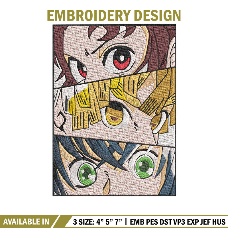 Tanjiro friends Embroidery Design, Demon slayer Embroidery,Embroidery File,Anime Embroidery,Anime shirt,Digital download.jpg