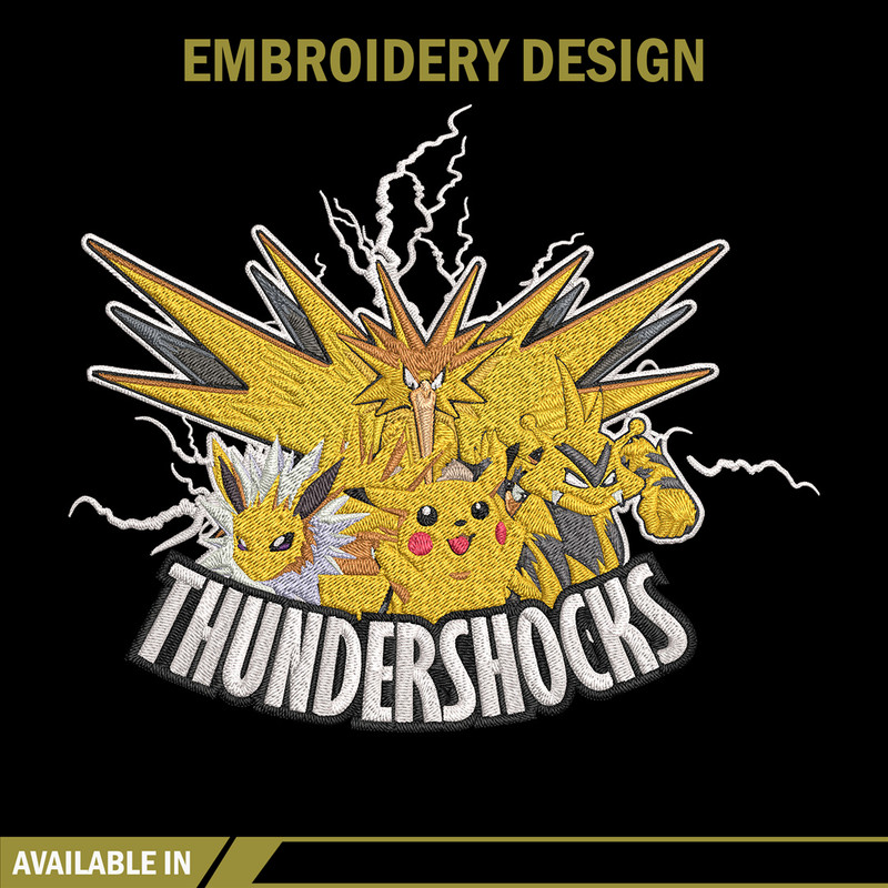 Thundersocks Embroidery Design, Pokemon Embroidery, Embroidery File, Anime Embroidery, Anime shirt, Digital download..jpg