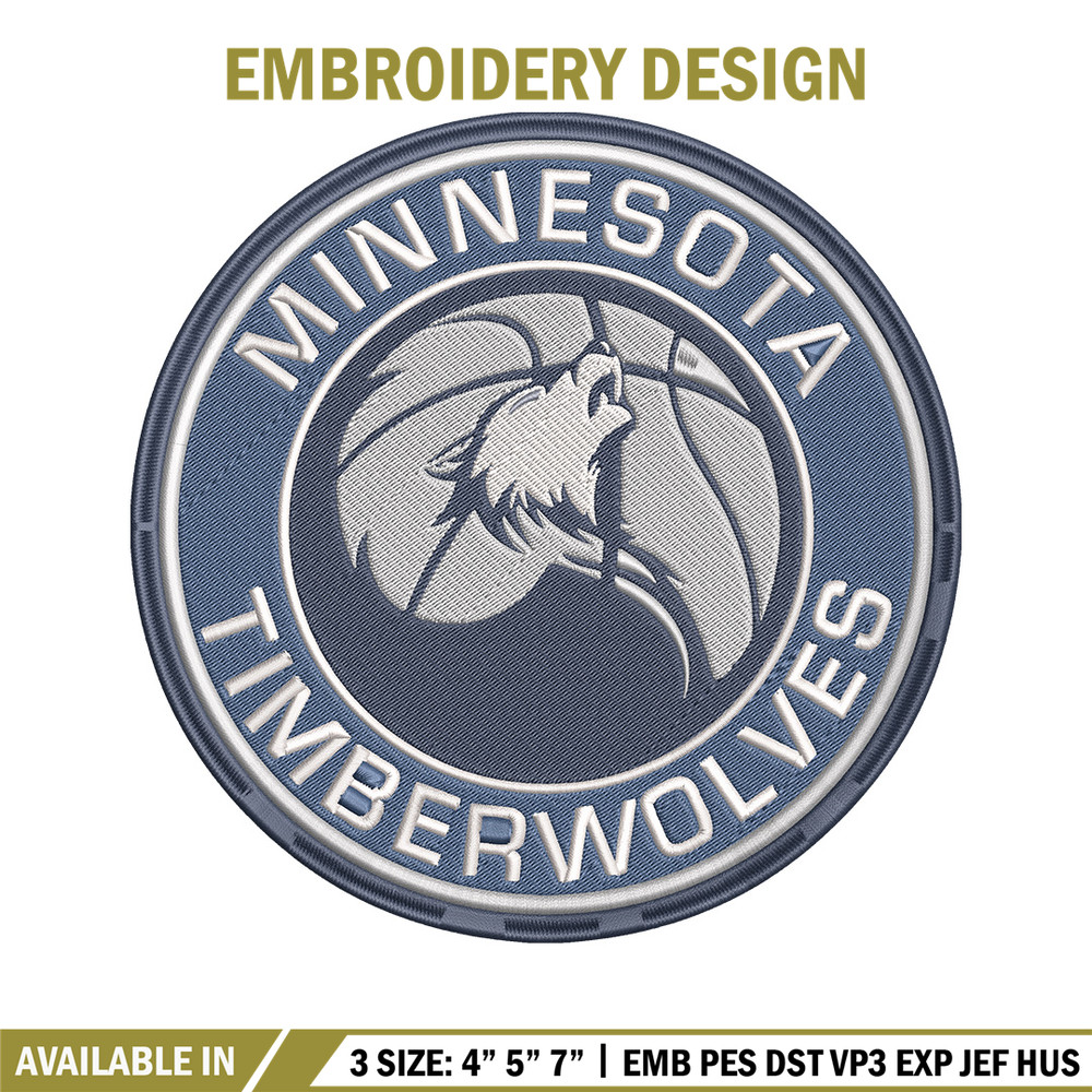 Timberwolves logo embroidery design, NBA embroidery, Sport embroidery, Embroidery design, Logo sport embroidery..jpg