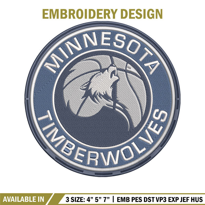 Timberwolves logo embroidery design, NBA embroidery, Sport embroidery, Embroidery design, Logo sport embroidery..jpg