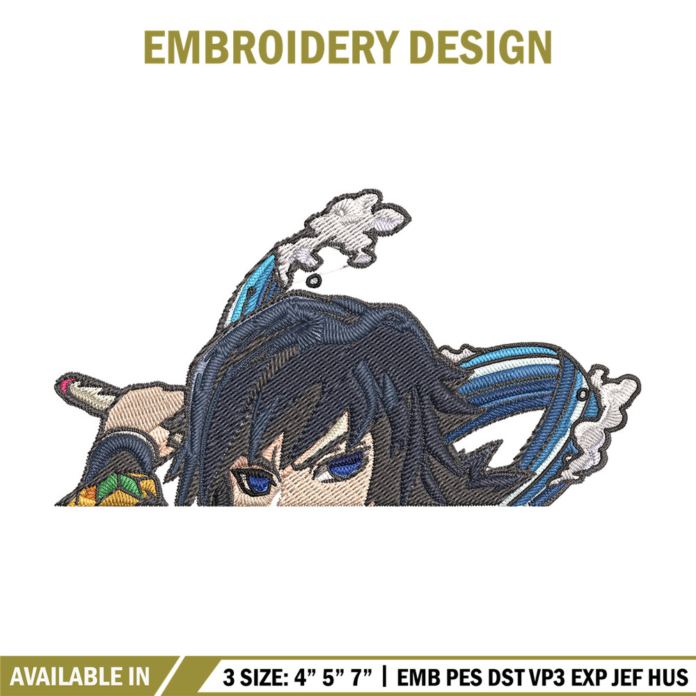 Tomioka Peeker Embroidery Design, Demon slayer Embroidery, Embroidery File, Anime Embroidery, Digital download.jpg