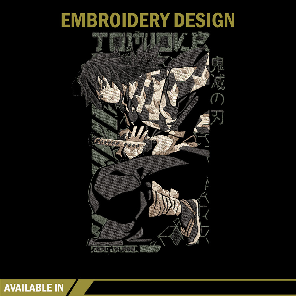 Tomioka poster Embroidery Design, Demon slayer Embroidery, Embroidery File, Anime Embroidery, Digital download.jpg