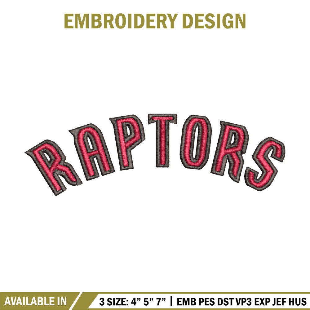 Toronto Raptors design embroidery design, NBA embroidery,Sport embroidery,Embroidery design, Logo sport embroidery..jpg