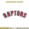 Toronto Raptors design embroidery design, NBA embroidery,Sport embroidery,Embroidery design, Logo sport embroidery..jpg