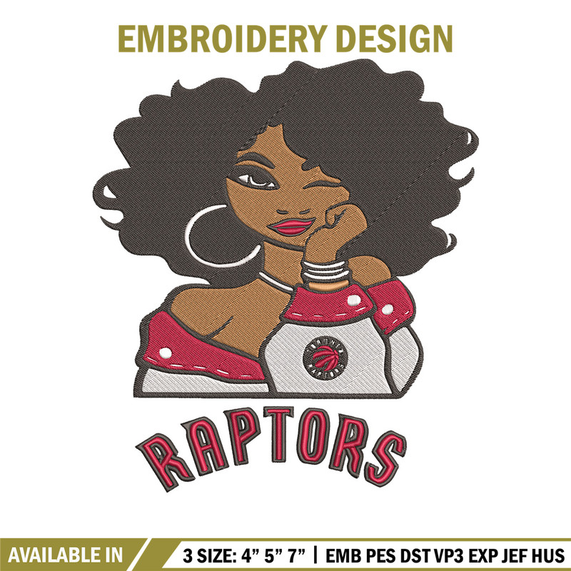 Toronto Raptors girl embroidery design, NBA embroidery, Sport embroidery,Embroidery design, Logo sport embroidery..jpg