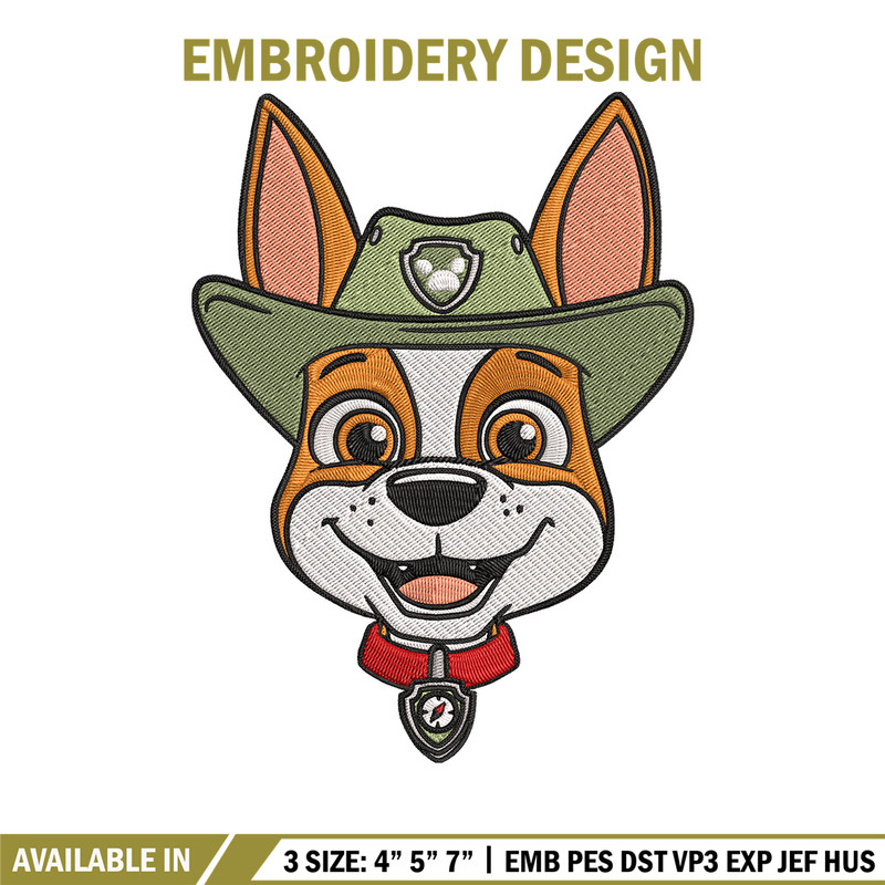 Tracker dog Embroidery Design, Paw patrol Embroidery, Embroidery File, Anime Embroidery, Anime shirt, Digital download.jpg