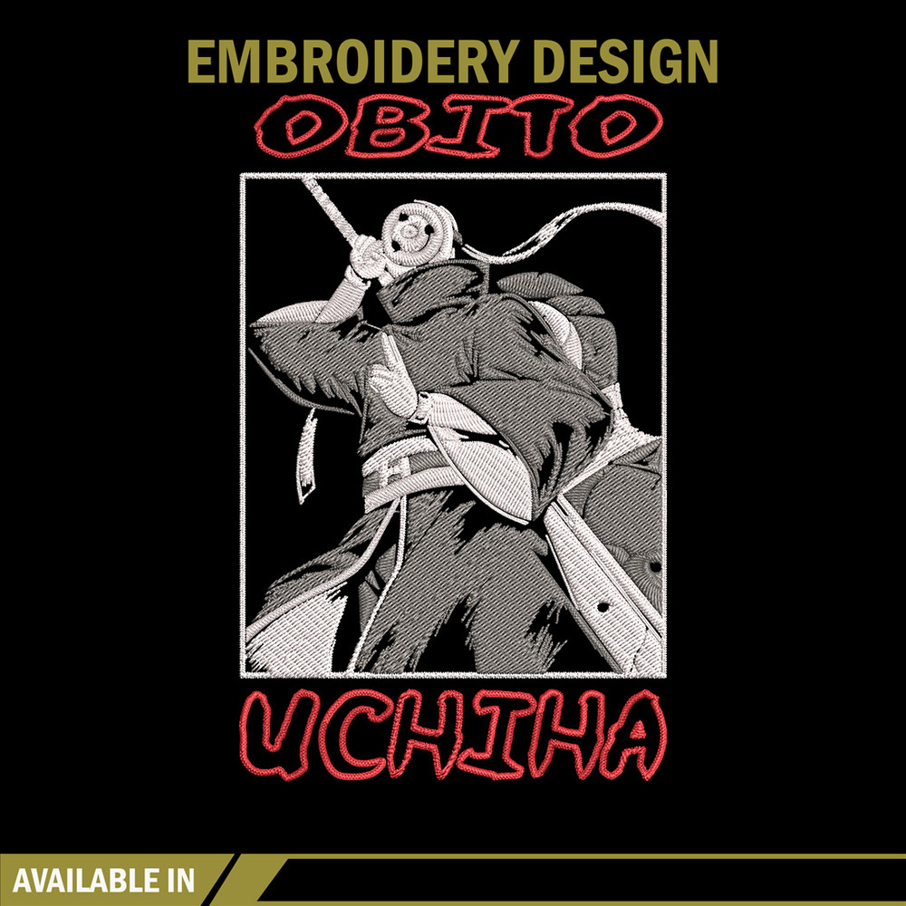 Uchiha Obito Embroidery Design, Naruto Embroidery, Embroidery File, Anime Embroidery,Anime shirt, Digital download.jpg