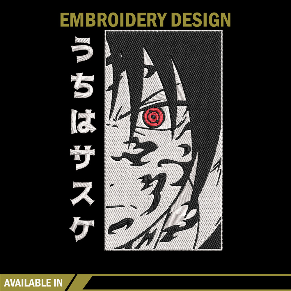 Uchiha Sasuke Embroidery Design, Naruto Embroidery, Embroidery File, Anime Embroidery, Anime shirt, Digital download..jpg