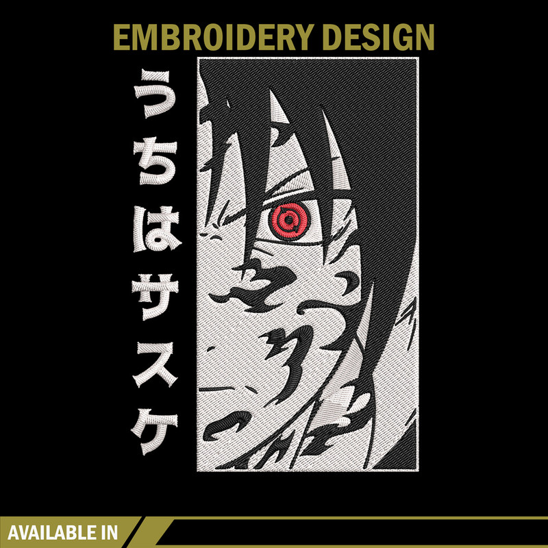 Uchiha Sasuke Embroidery Design, Naruto Embroidery, Embroidery File, Anime Embroidery, Anime shirt, Digital download..jpg