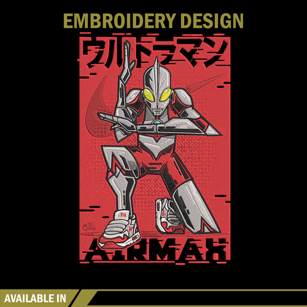 Ultraman poster Embroidery Design, Ultraman Embroidery, Embroidery File, Anime Embroidery, Anime shirt, Digital download.jpg