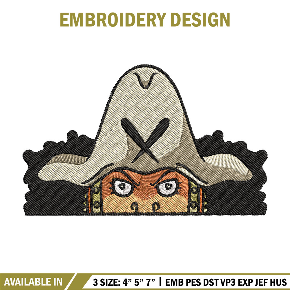 Usopp Peeker Embroidery Design, One piece Embroidery, Embroidery File, Anime Embroidery, Anime shirt, Digital download..jpg