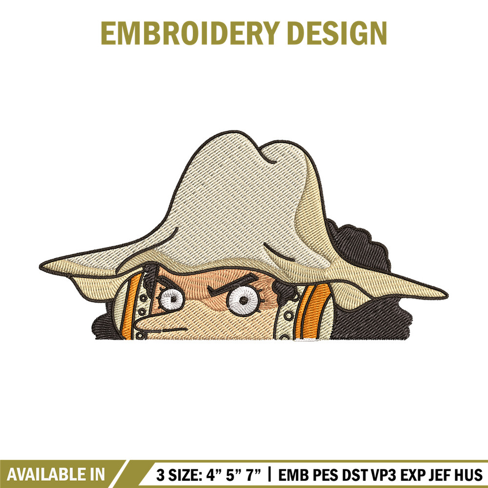 Usopp Peeker Embroidery Design, One piece Embroidery, Embroidery File, Anime Embroidery, Anime shirt, Digital download.jpg