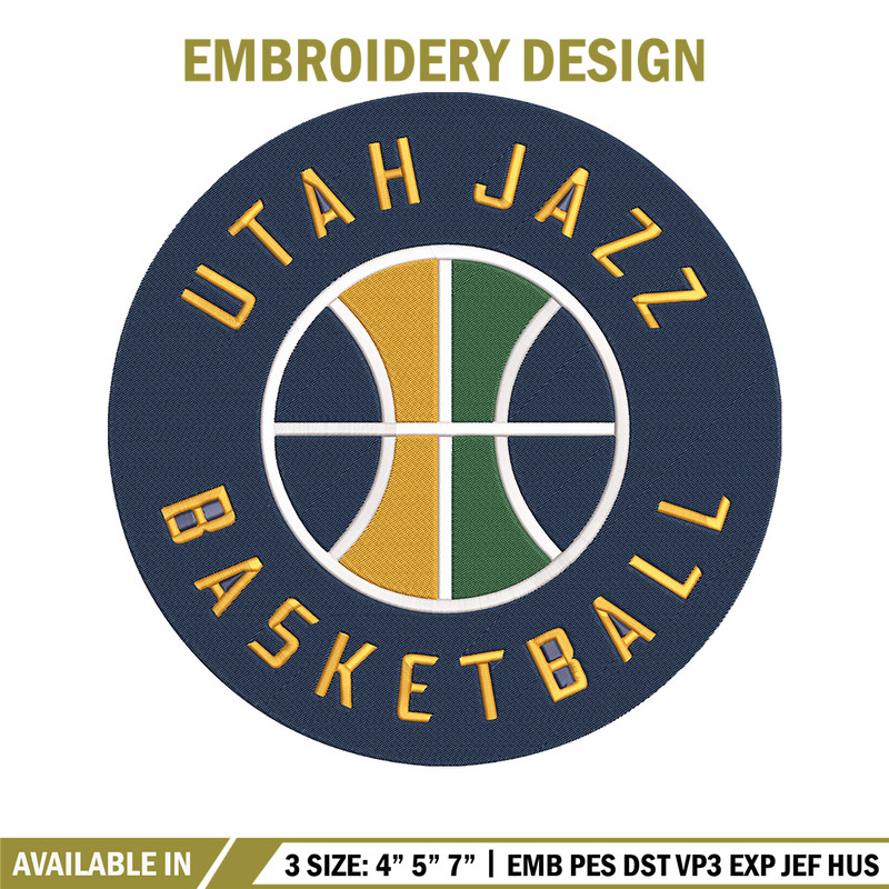Utah Jazz logo embroidery design, NBA embroidery, Sport embroidery, Embroidery design,Logo sport embroidery.jpg