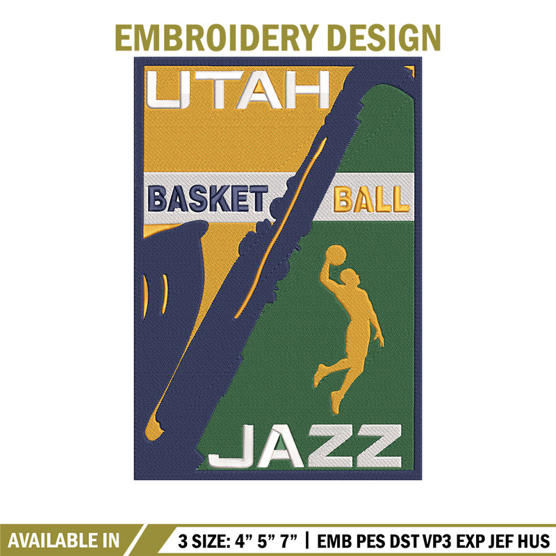 Utah Jazz logo embroidery design, NBA embroidery, Sport embroidery,Embroidery design, Logo sport embroidery.jpg