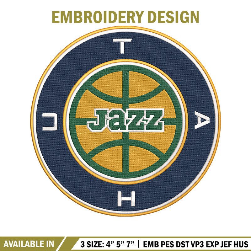 Utah Jazz logo embroidery design, NBA embroidery, Sport embroidery,Embroidery design,Logo sport embroidery.jpg