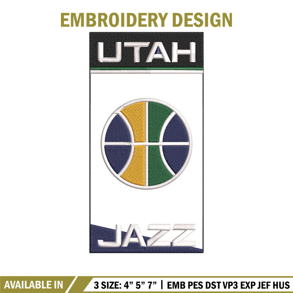 Utah Jazz logo embroidery design,NBA embroidery, Sport embroidery, Embroidery design, Logo sport embroidery.jpg