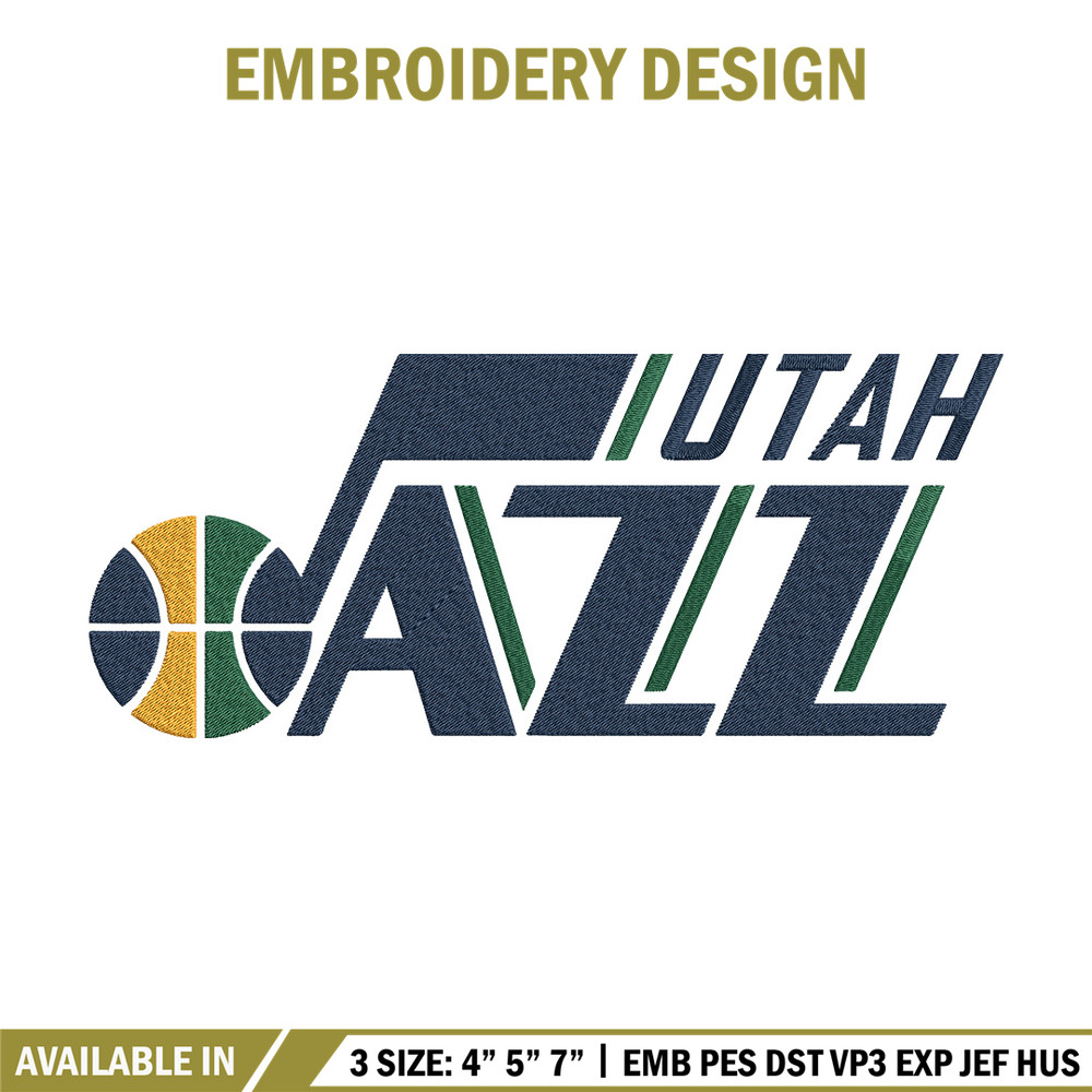 Utah Jazz logo embroidery design,NBA embroidery,Sport embroidery, Embroidery design, Logo sport embroidery..jpg